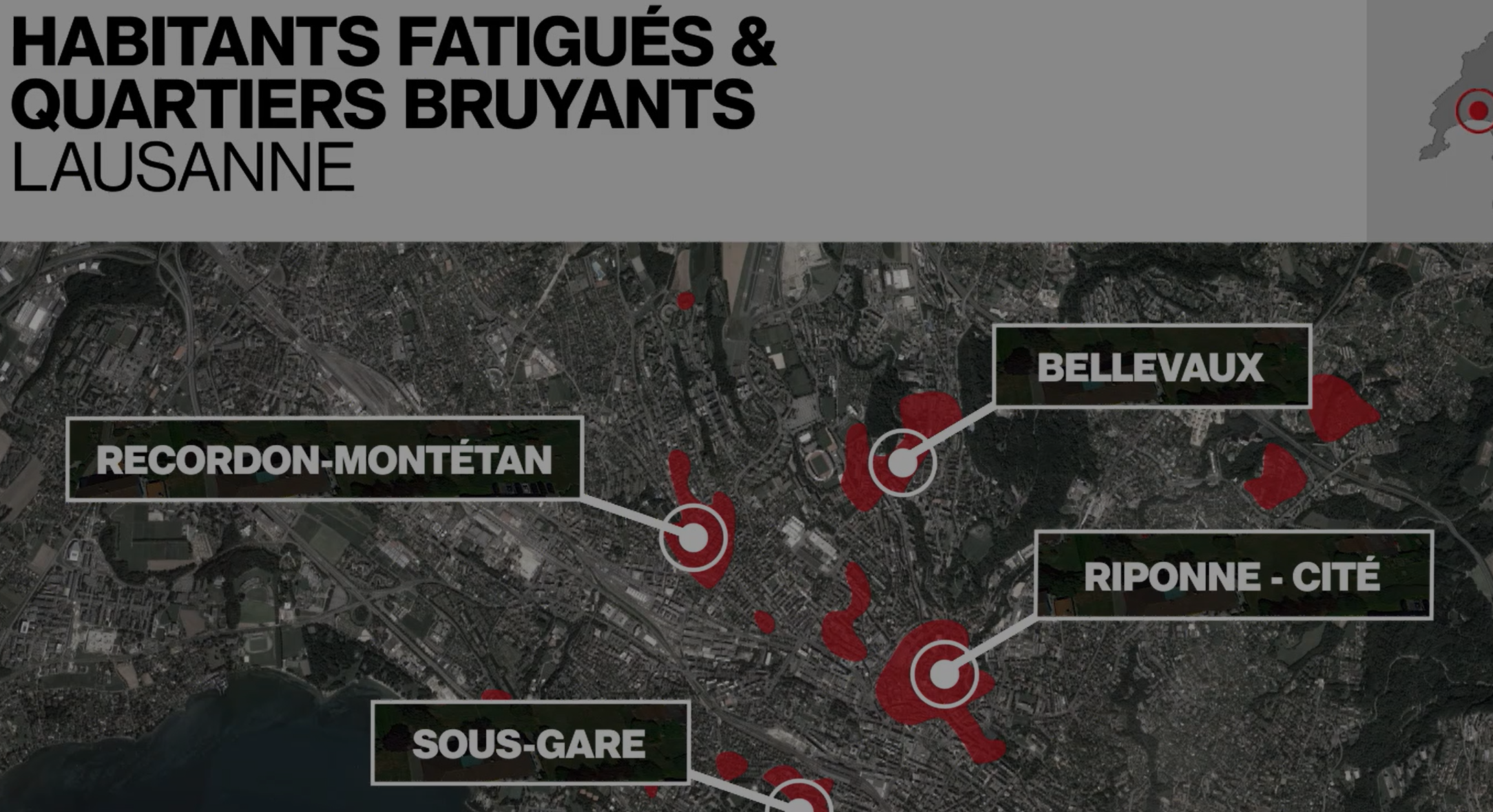 Nuisance sonore : Lausanne cartographiée